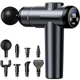 GQBVPN Muscle Pistolet Masseur, Pistolet Massage Musculaire avec 99 Niveaux Réglables et 8 Têtes de Massage, Masseur Musculaire Professionnel avec écran LCD pour Soulager les Douleurs Musculaires